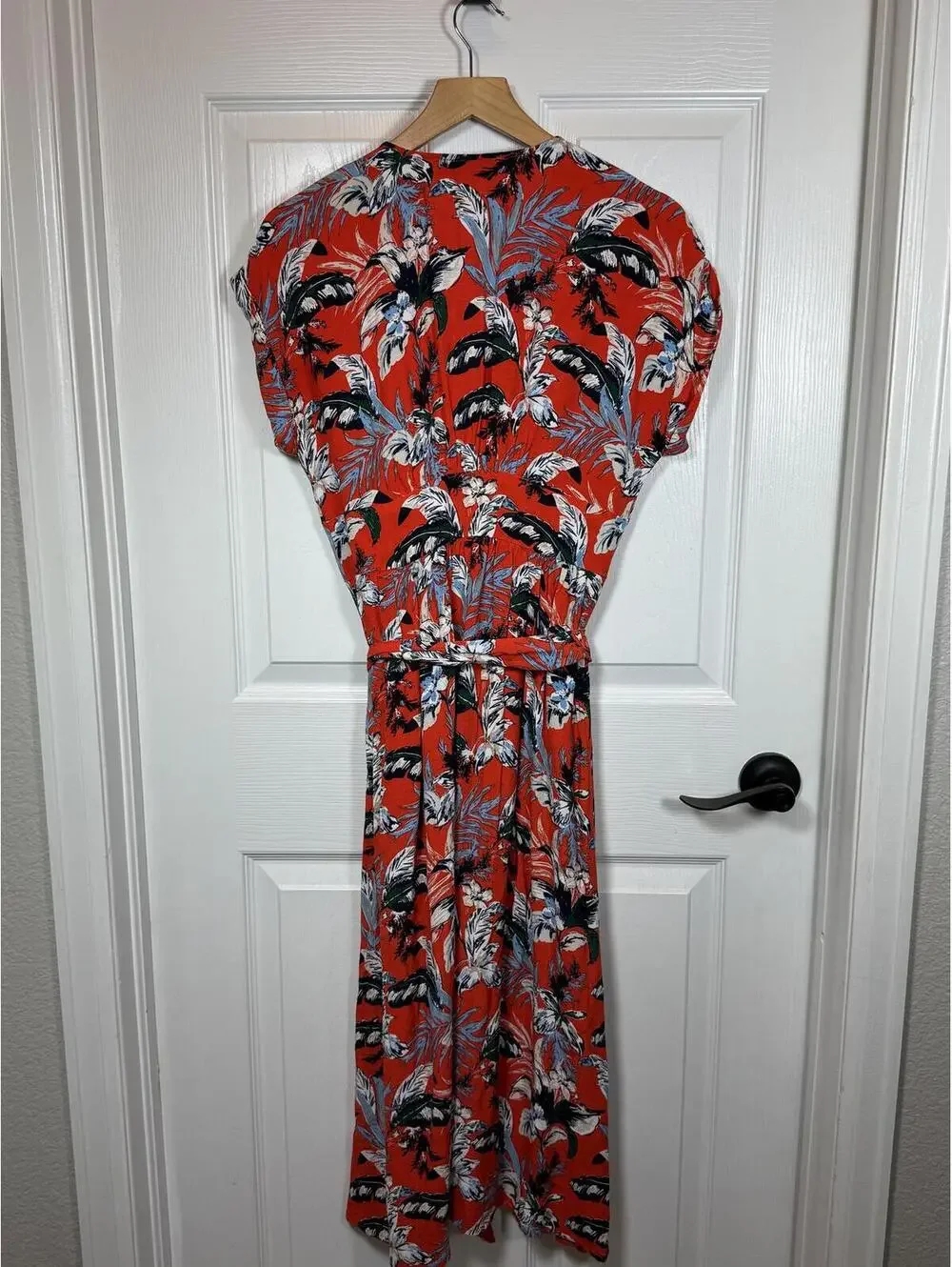 LOFT Red Floral‎  Dress Size 2